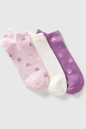 Benetton Tres Pares De Calcetines En Mezcla De Algodón Elástico