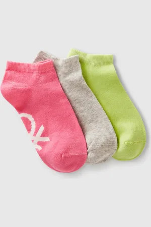 Benetton Tres Pares De Calcetines Con Logo.