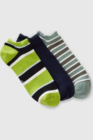 Benetton Tres Pares De Calcetines En Mezcla De Algodón Elástico