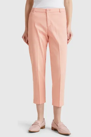 Benetton Chinos Cropped De Algodón Elástico