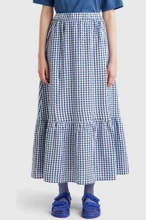 Benetton Falda Vichy Con Volante