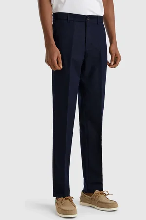 Benetton Chinos Slim Fit En Mezcla De Lino