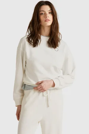 Benetton Sudadera Con Cuello Redondo En Mezcla De Algodón