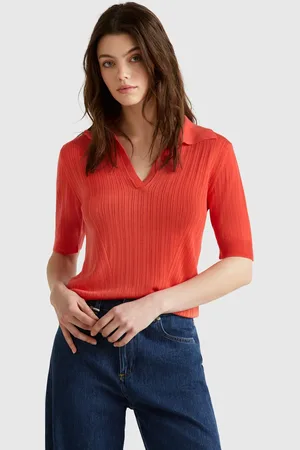 Benetton Polo De Punto De Manga Corta