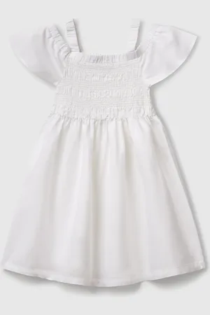 Benetton Vestido Mezcla De Lino