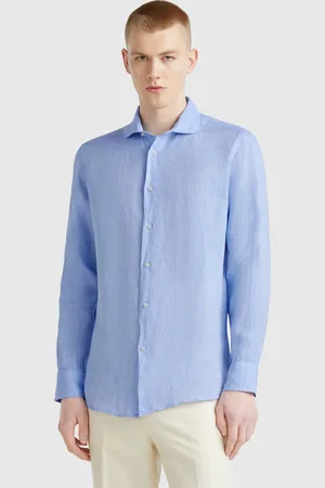 Benetton Camisa De Puro Lino