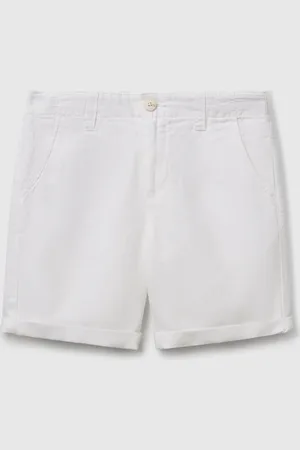 Benetton Bermudas Chinas En Mezcla De Lino