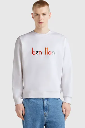 Benetton Sudadera Cálida Con Logo Bordado