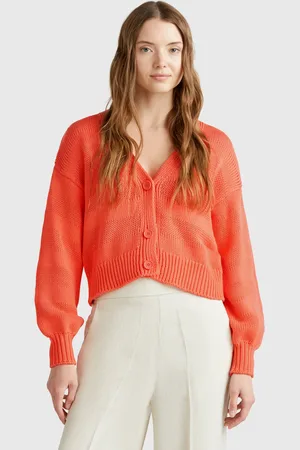 Benetton Cárdigan De Punto 100% Algodón