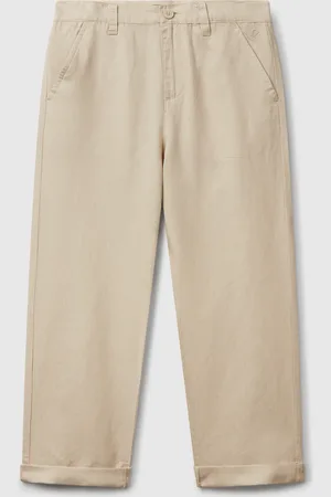 Benetton Pantalón Relajado En Mezcla De Lino