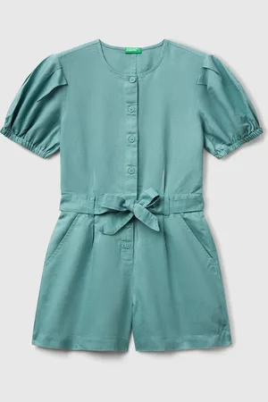 Benetton Mono Mezcla De Lino Con Fajín