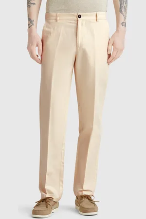 Benetton Chinos Slim Fit En Mezcla De Lino