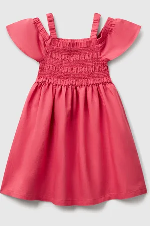 Benetton Vestido Mezcla De Lino
