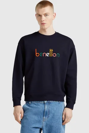 Benetton Sudadera Cálida Con Logo Bordado