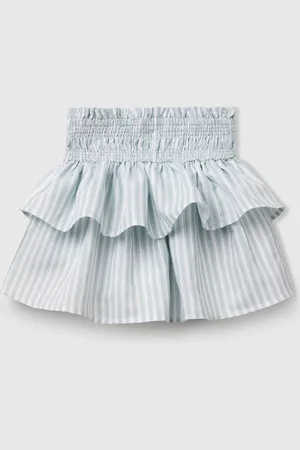 Benetton Falda De Rayas Con Volantes