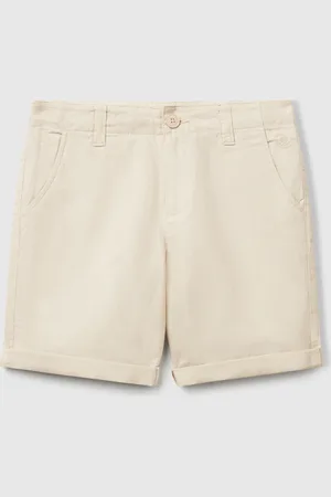 Benetton Bermudas Chinas En Mezcla De Lino