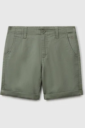 Benetton Bermudas Chinas En Mezcla De Lino