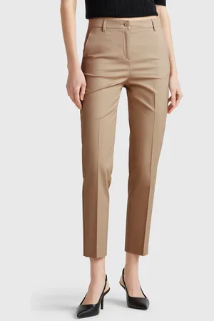 Benetton Chinos De Algodón Elástico