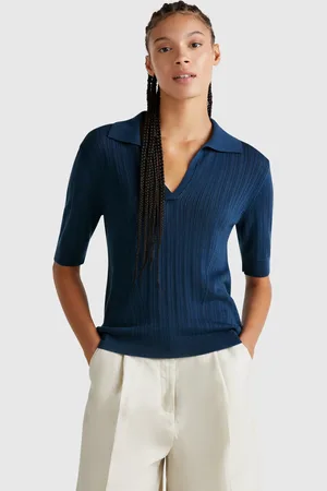 Benetton Polo De Punto De Manga Corta