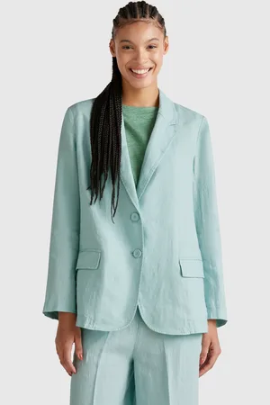 Benetton Blazer De Puro Lino