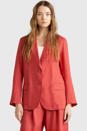 Benetton Blazer De Puro Lino