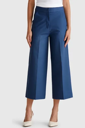Benetton Pantalón Cropped De Talle Alto