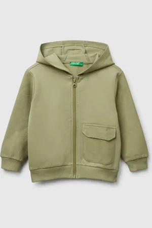 Benetton Sudadera Con Capucha Y Bolsillo