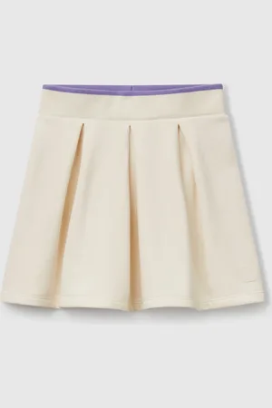 Benetton Falda Polar Con Pliegues