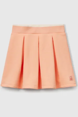 Benetton Falda Polar Con Pliegues