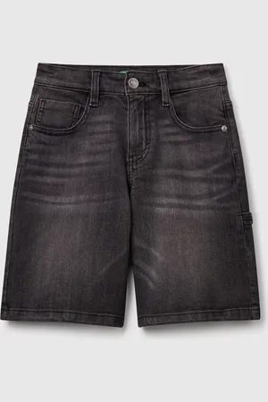 Benetton Bermudas Denim Corte Recto