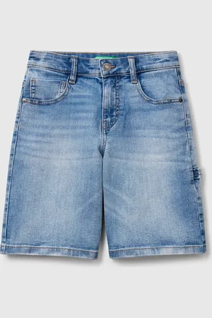 Benetton Bermudas Denim Corte Recto