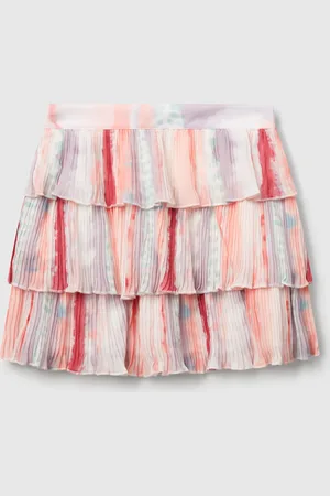 Benetton Falda Plisada Con Estampado