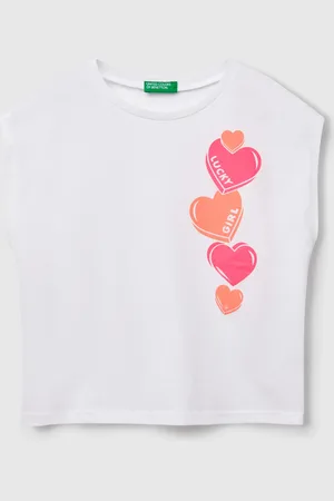 Benetton Camiseta Con Estampado Flúor