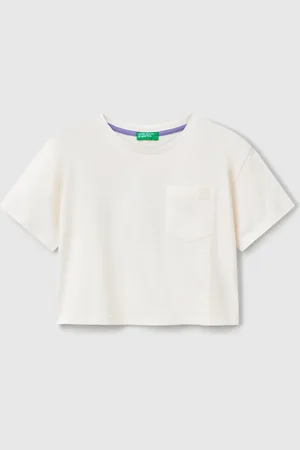 Benetton Camiseta Boxy Fit Con Estampado En La Espalda