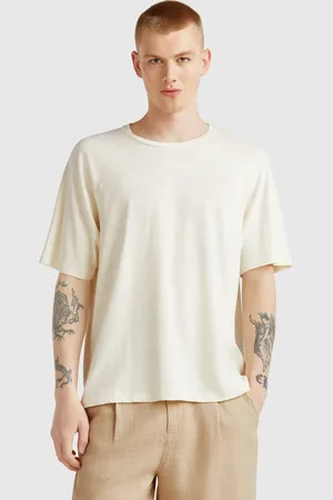 Benetton Camiseta Mezcla De Lino