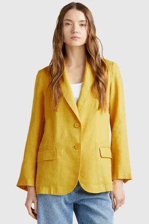 Benetton Blazer De Puro Lino