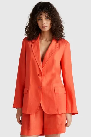 Benetton Blazer De Puro Lino