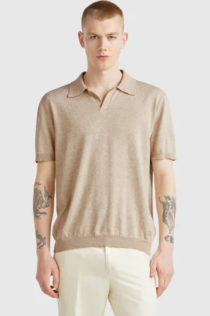 Benetton Polo De Manga Corta En Mezcla De Algodón