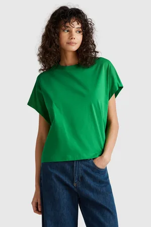 Benetton Camiseta Con Mangas De Kimono
