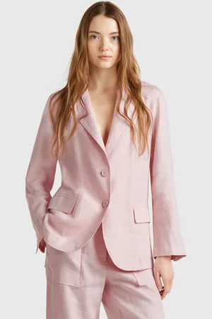 Benetton Blazer De Puro Lino