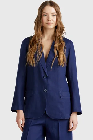 Benetton Blazer De Puro Lino