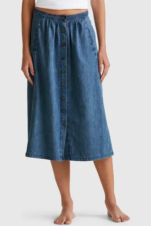 Benetton Falda Vaquera Con Botones