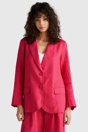 Benetton Blazer De Puro Lino