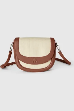 Benetton Bolso Bandolera Efecto Rafia