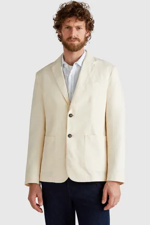 Benetton Americana Slim Fit En Mezcla De Lino