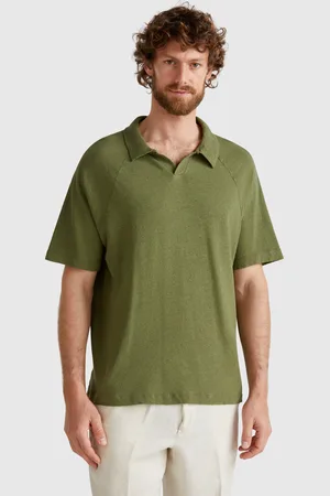 Benetton Polo Mezcla De Lino