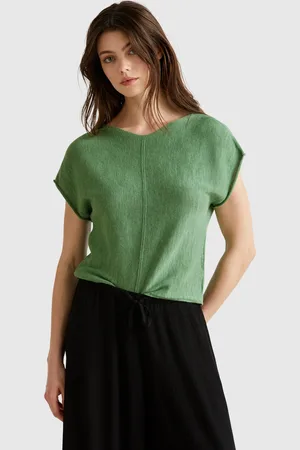 Benetton Jersey De Algodón Y Lino