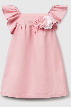 Benetton Vestido Sin Mangas Con Aplicación De Flores