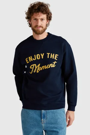 Benetton Sudadera Con Bordado 100% Algodón
