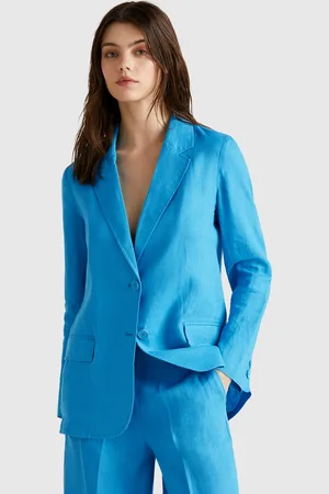 Benetton Blazer De Puro Lino
